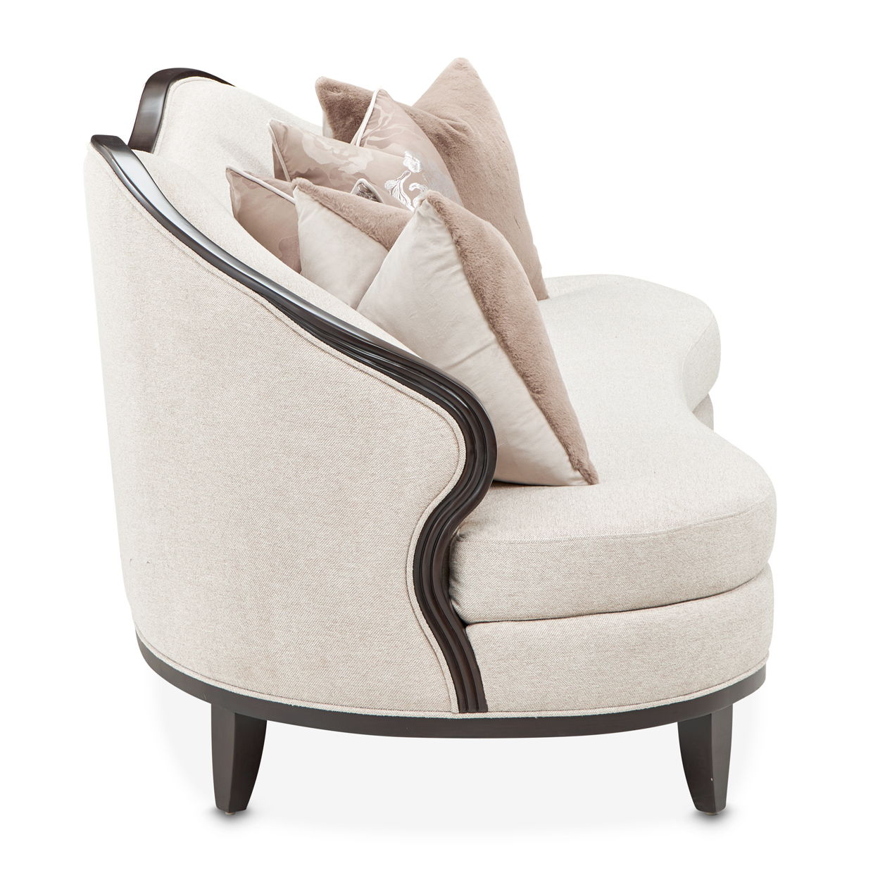 Camellia Field - Chenille Sofa - Linen / Warm Pecan