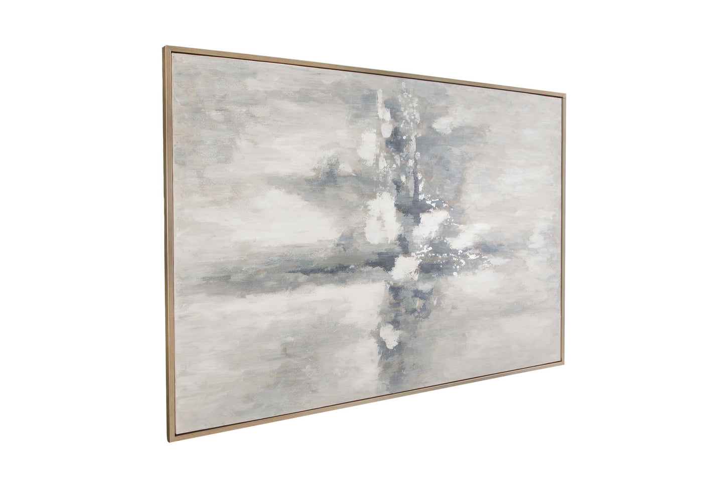 Quiet Reflection Framed Canvas - Silver