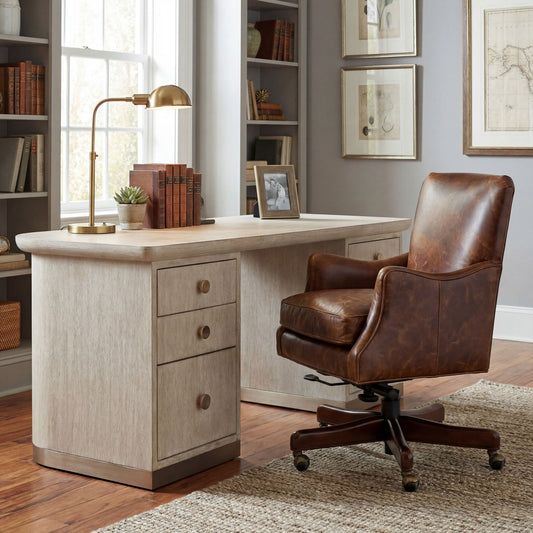 EC - Barker Executive Swivel Tilt Chair - Dark Brown