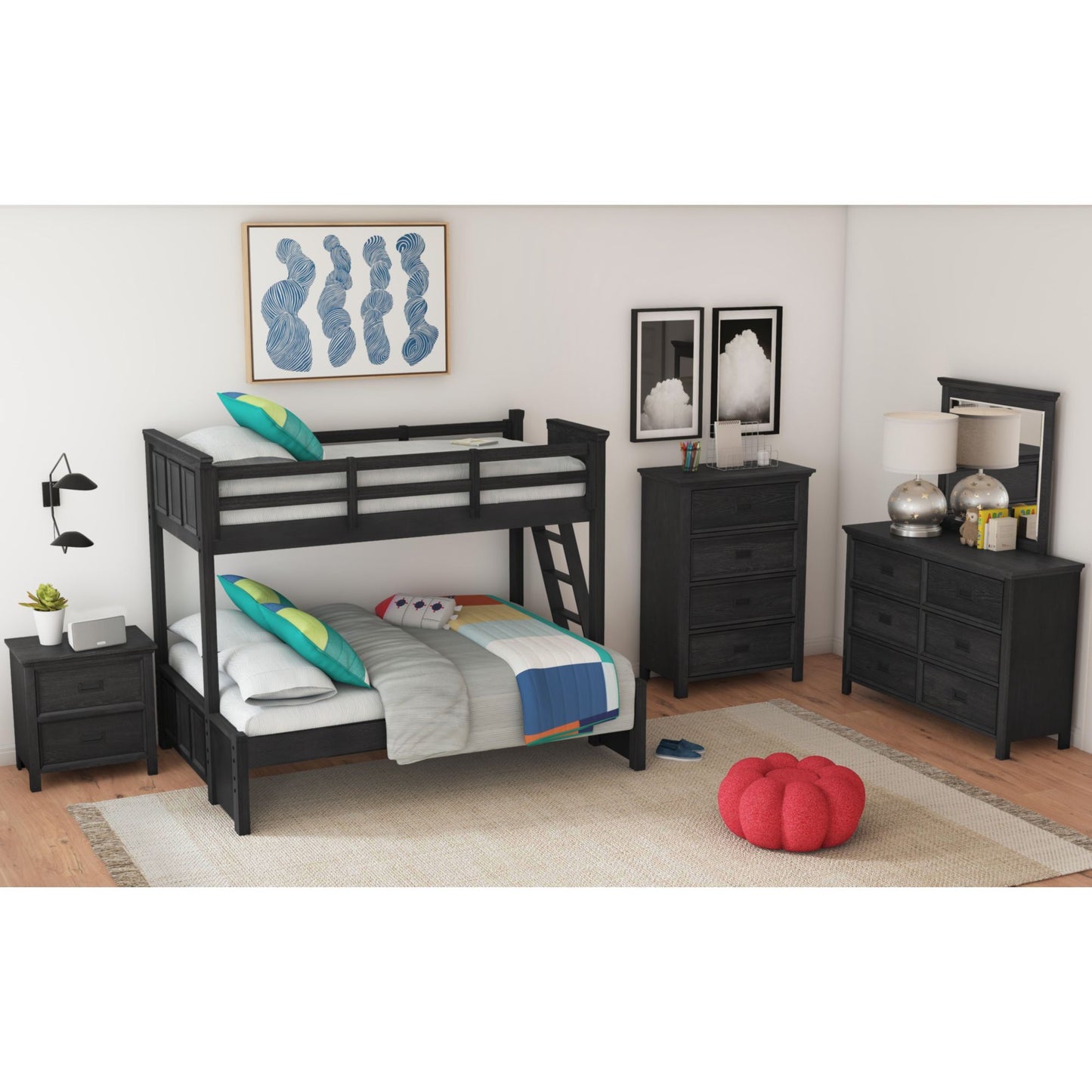 Hampton Kids - Bunk With Ladder Bedroom Set