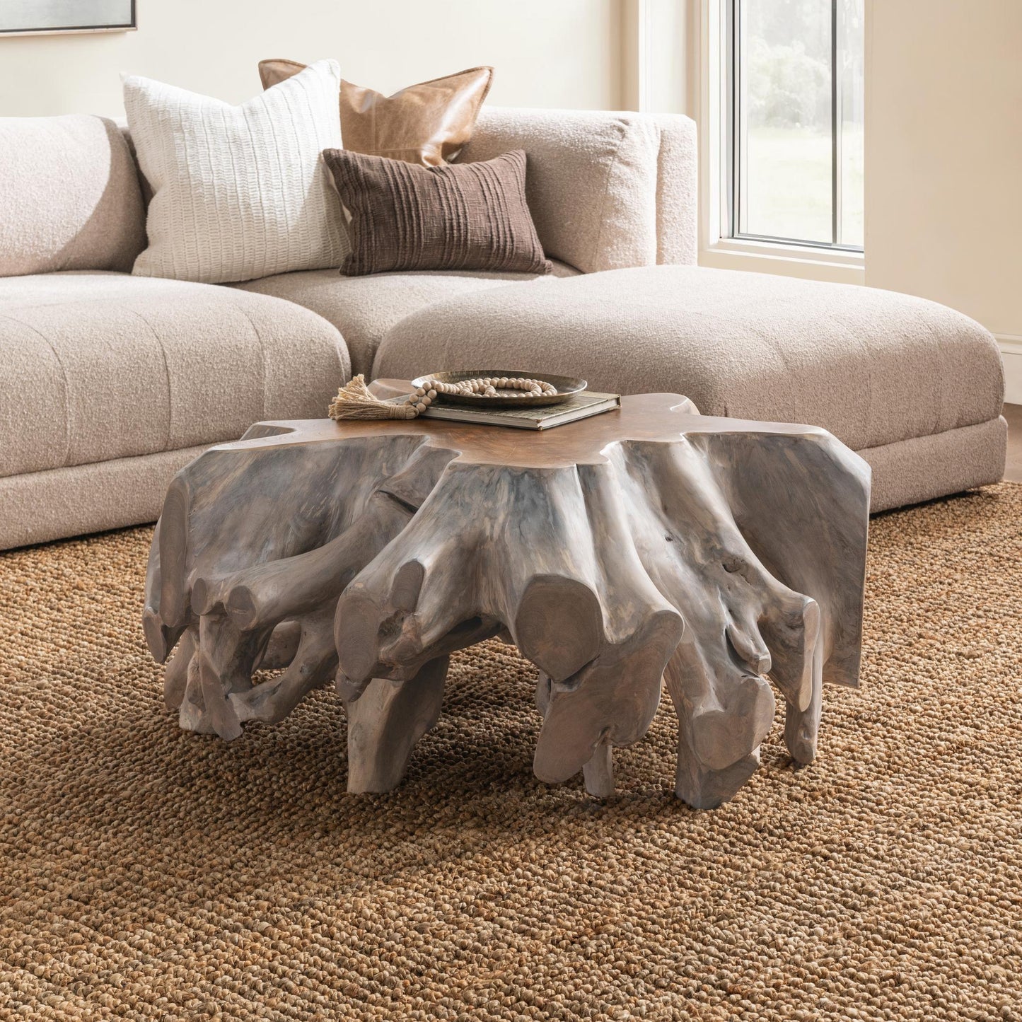 Cypress - Root Coffee Table - Natural White Wash
