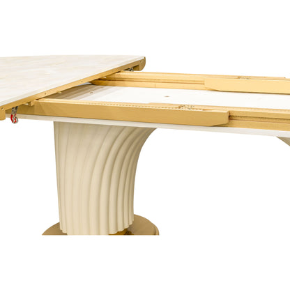 Scotts Square - Oval Dining Table - Light Champagne