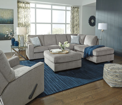 Altari - Right Arm Facing Corner Chaise With Sleeper 2 Pc Sectional - Alloy