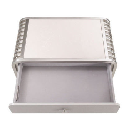 Roxbury Park - Metal Nightstand - Stainless Steel