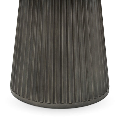 Caspia - 47" Outdoor Round Dining Table - Snowdrift White / Black