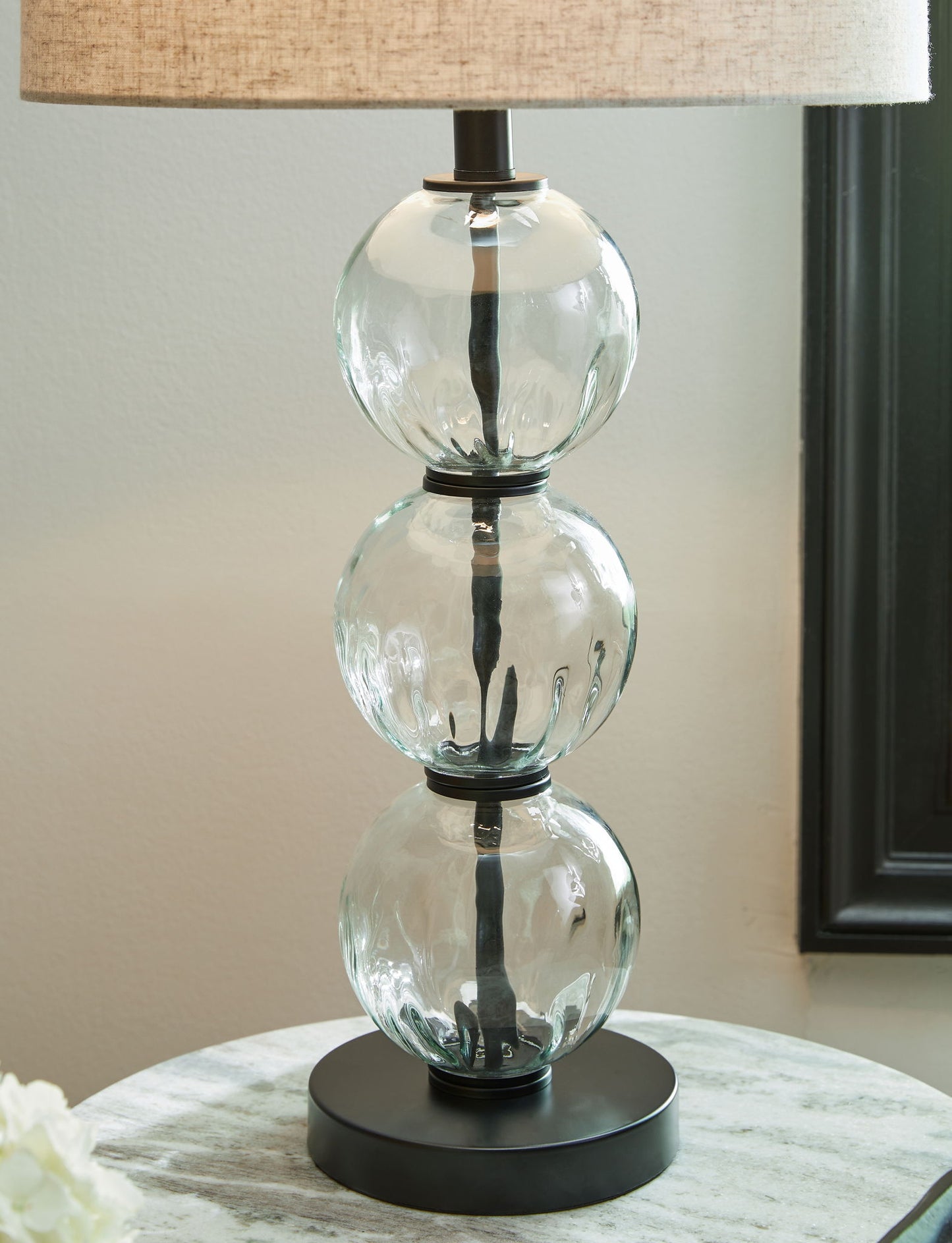 Airbal - Glass Table Lamp (Set of 2) - Clear / Black