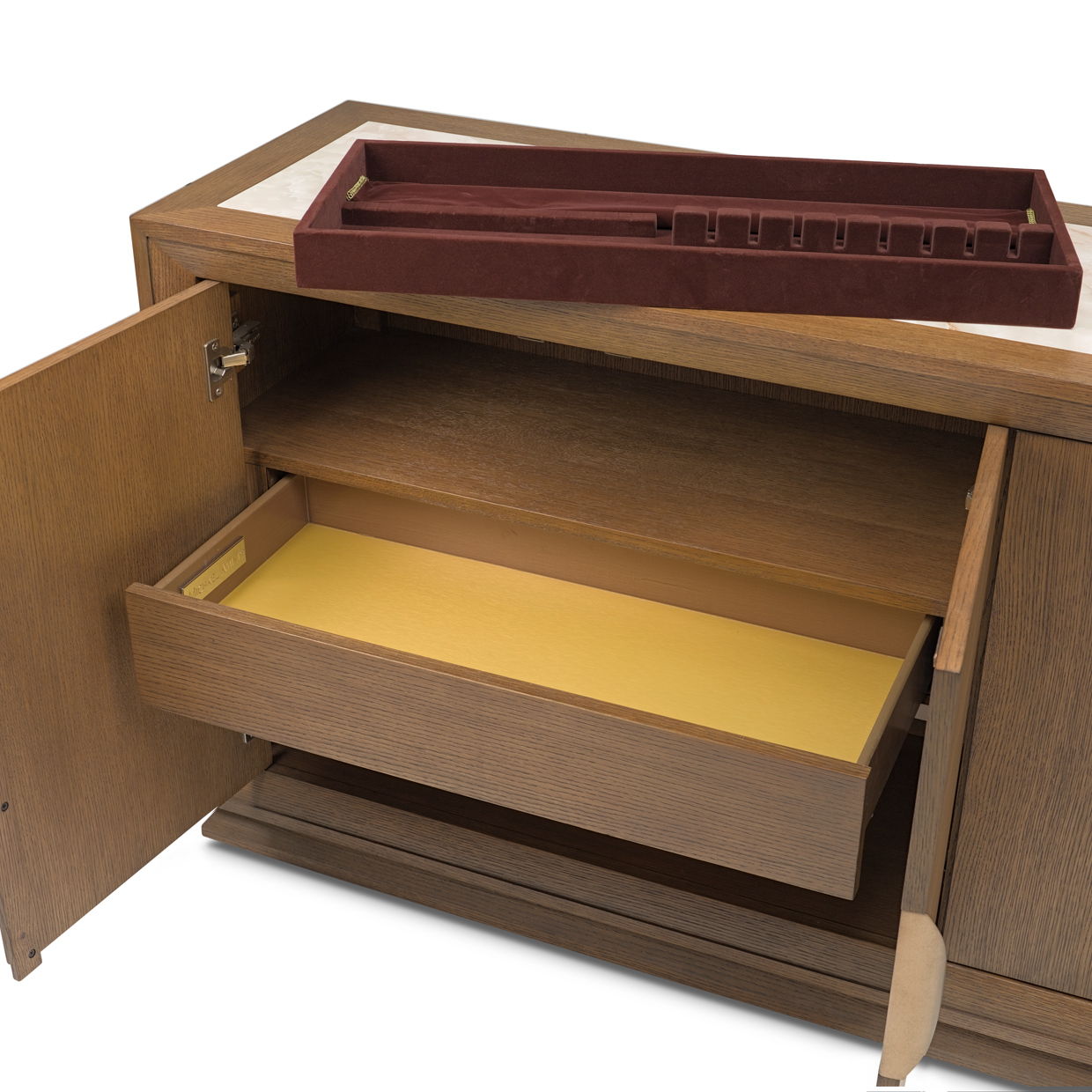 Portrait - Sideboard With LED Lights - Sienna Brown