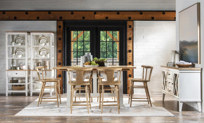 XXX's And OOO's - Counter Height Dining Table - Two Tone