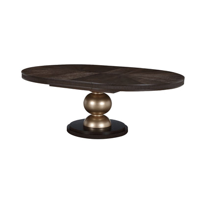 West Kensington - Oval Dining Table - Medium Espresso