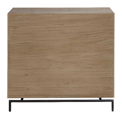Millard - Curved 4 Drawer Chest - Woodtone