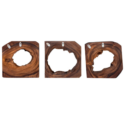 Adlai - Wood Wall Art (Set of 6) - Dark Brown