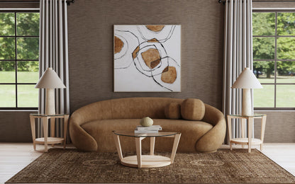 Rhetoric Canvas Art - White / Light Brown