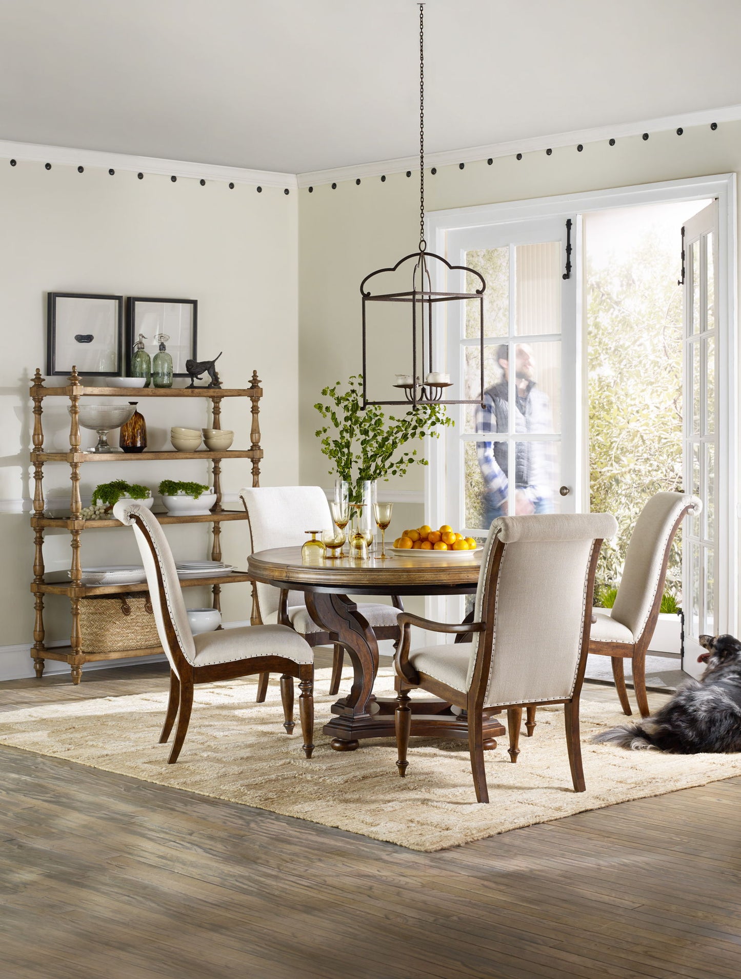 Archivist - Upholstered Side Chair - Beige / Dark Brown