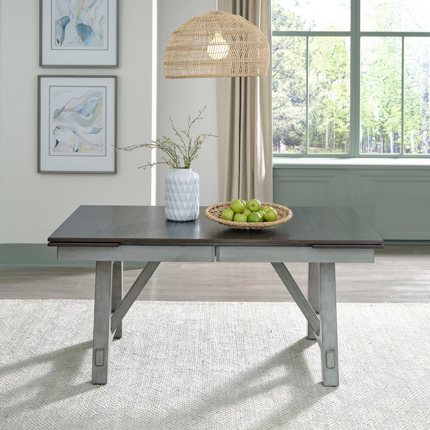Newport - Trestle Table Top - Dark Brown