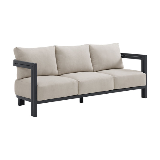 Playa - Sofa With 2 Pillows - Dark Gray / Beige