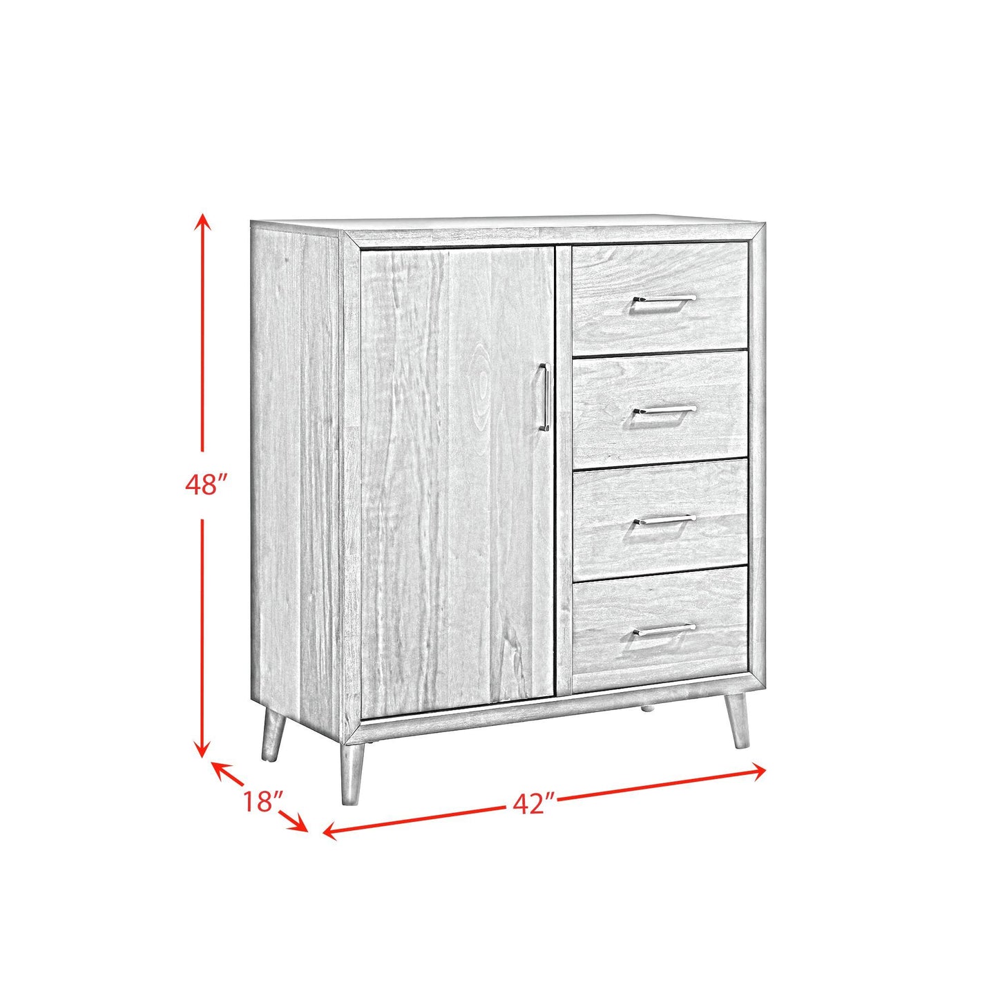 Malibu - 4-Drawer Chest - Walnut