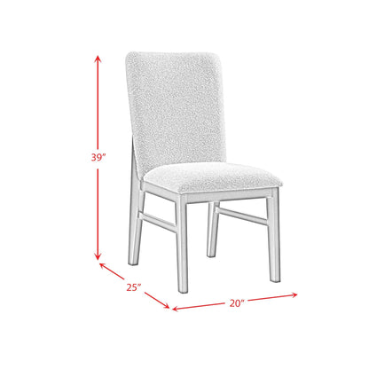Portland - Square Back Dining Side Chair (Set of 2) - Natural / Gray