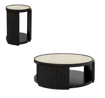 Rivera - Coffee Table - Espresso Oak / Gold