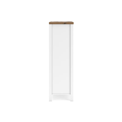 Kerisden - Five Drawer Chest - White / Brown