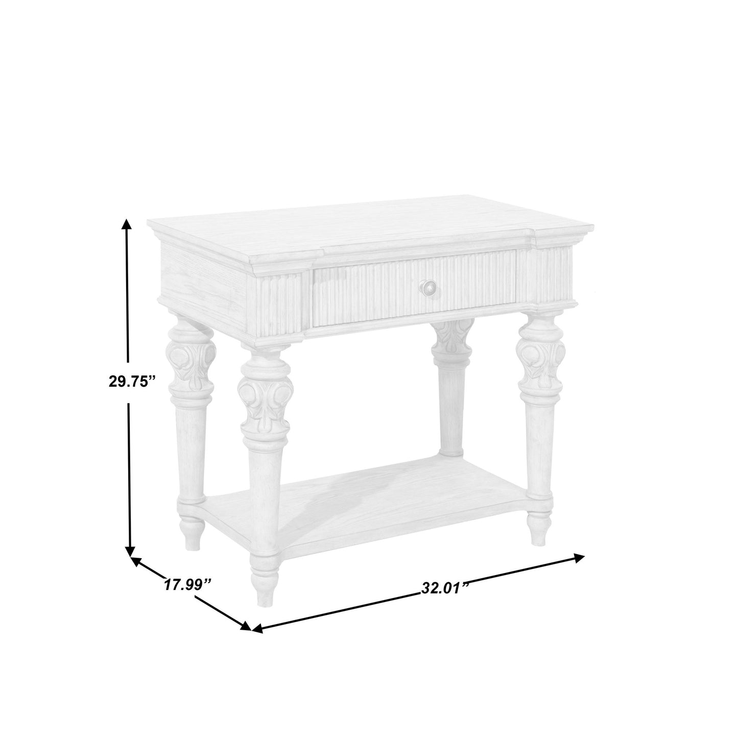Kingsbury - 1 Drawer USB Charging Open Nightstand - French Gray