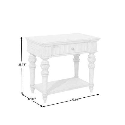 Kingsbury - 1 Drawer USB Charging Open Nightstand - French Gray