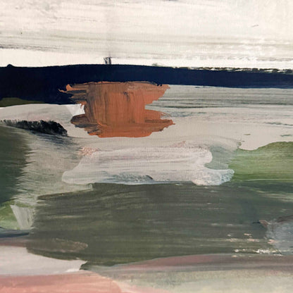 Just - Peaking Framed Abstract Prints (Set of 2) - Black / Gray / Green / Pink / Purple / White