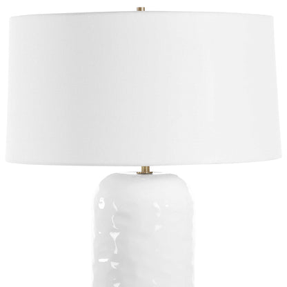 Iona - White Glaze Table Lamp - White