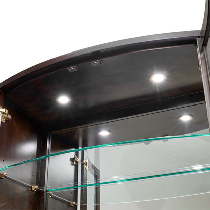 Camellia Field - Display Cabinet - Dark Brown
