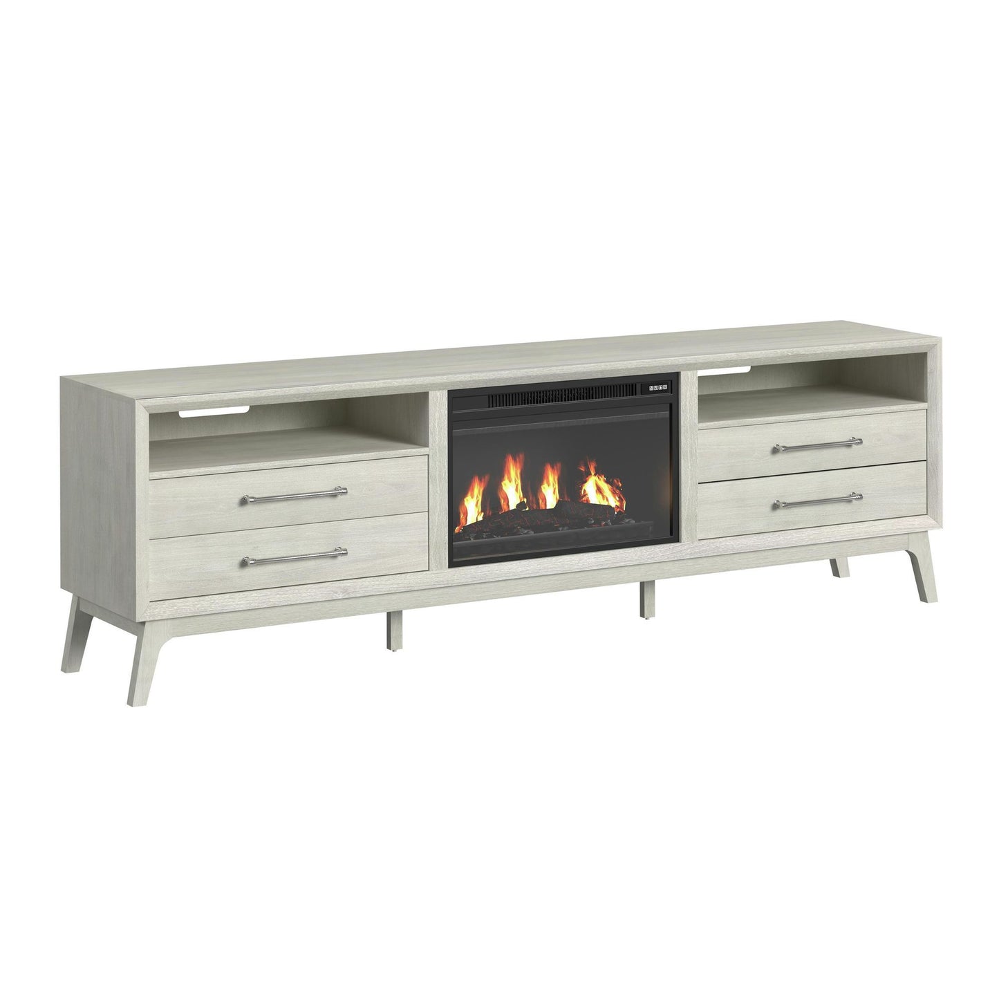 Westland - 4 Piece Entertainment Unit With 82" TV Console - Almond