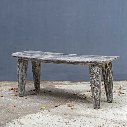 Fade To Black - Wood Bench - Black / White