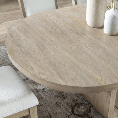Flow - Complete Oval Dining Table - Sandstone