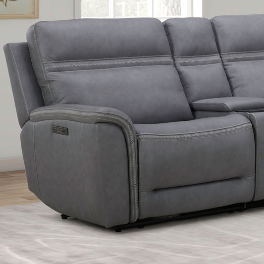 Cooper - L Arm Recliner P3 & ZG - Blue Gray