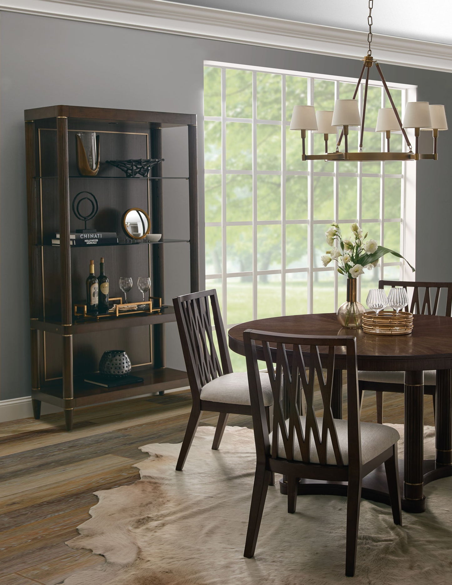 Asher Park - Round Dining Table - Piano Brown