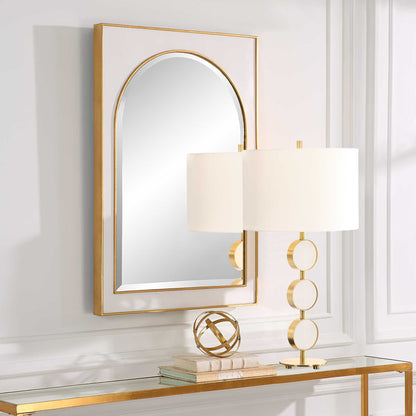 Crisanta - Gloss White Arch Mirror
