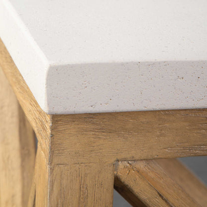 Catali - Stone Console Table - Ivory