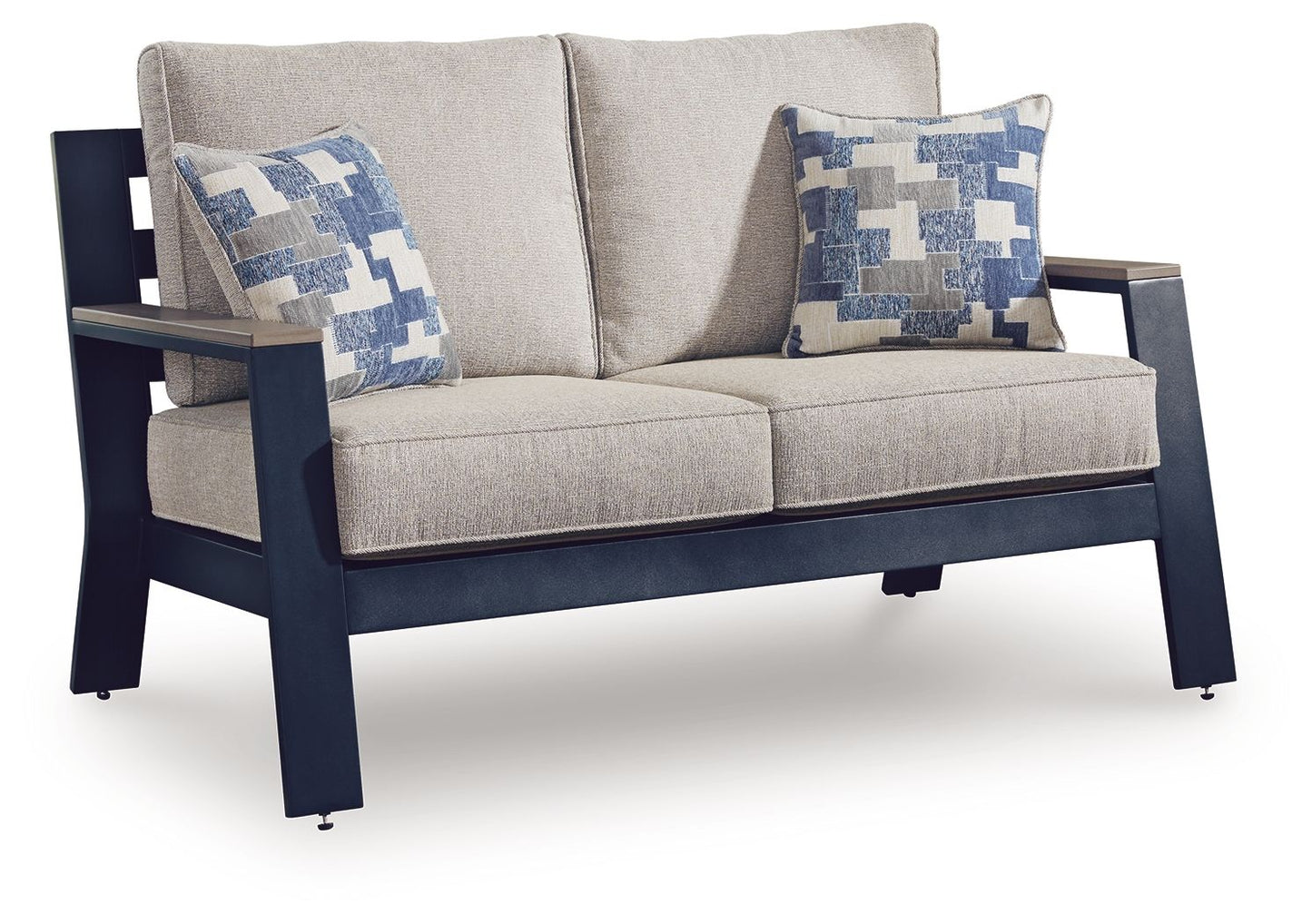 East Beach - Loveseat With Cushion - Blue