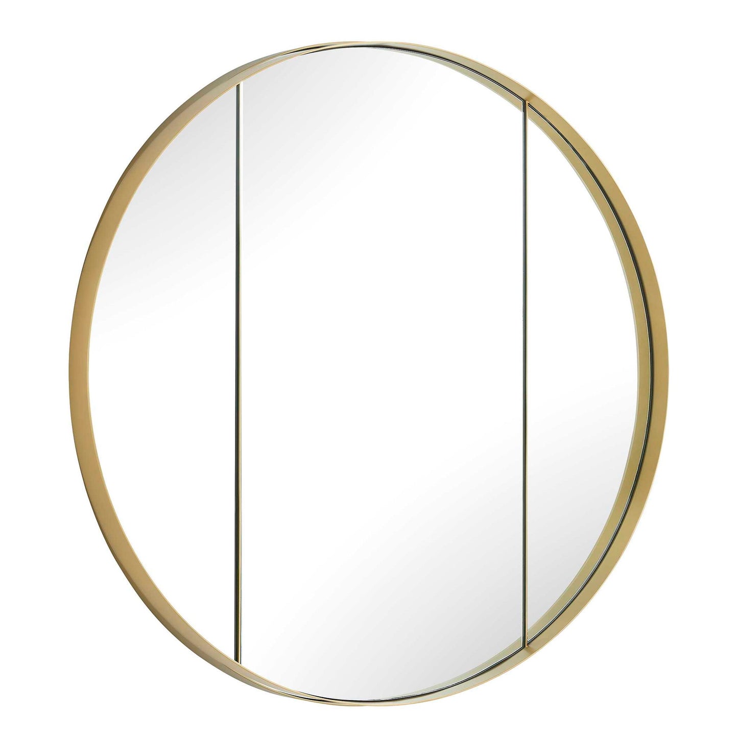 Amram - Round Mirror - Antique Brass / Gold