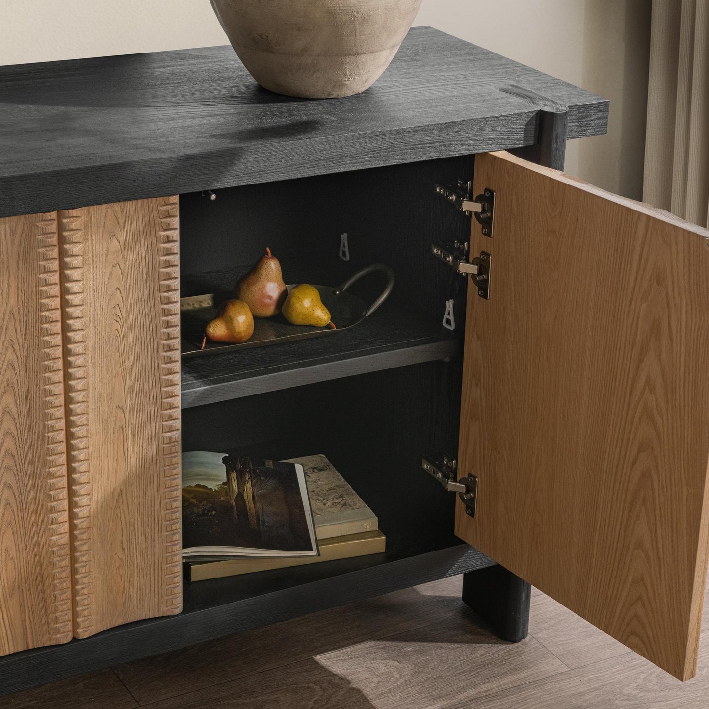 Ellison - 4 Door Cabinet - Shoreline Noir