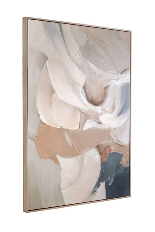 Soft Contours II Framed Canvas - Green