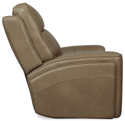 MS - Riverton Power Gliding Recliner With Power Headrest And Lumbar - Brown