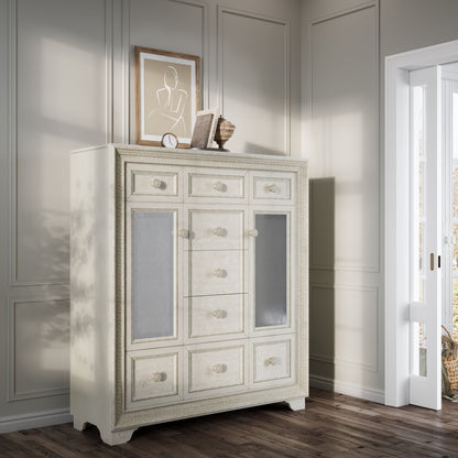 Camila - 9 Drawer Door Chest - Cream