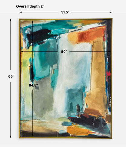 Painters High - Revisited Framed Abstract Art - Gold