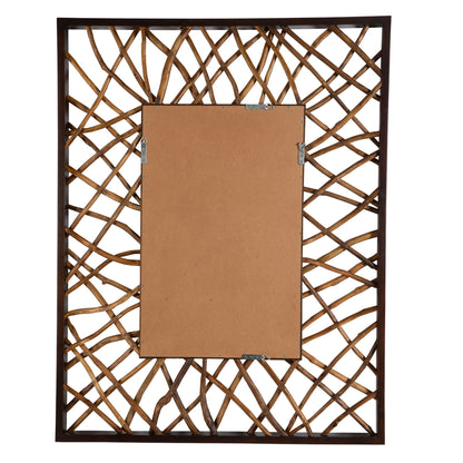 Teak Maze - Rectangle Mirror