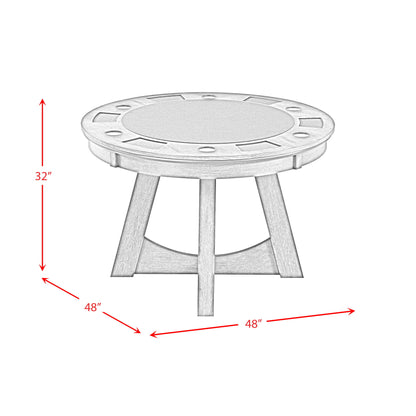 Prince - Round Game Table - Gray
