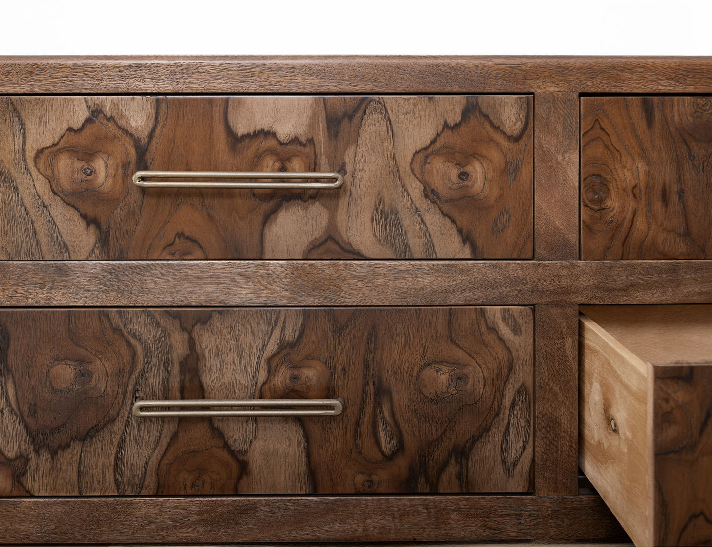Praga - 6-Drawer Dresser - Almond / Barrel Brown