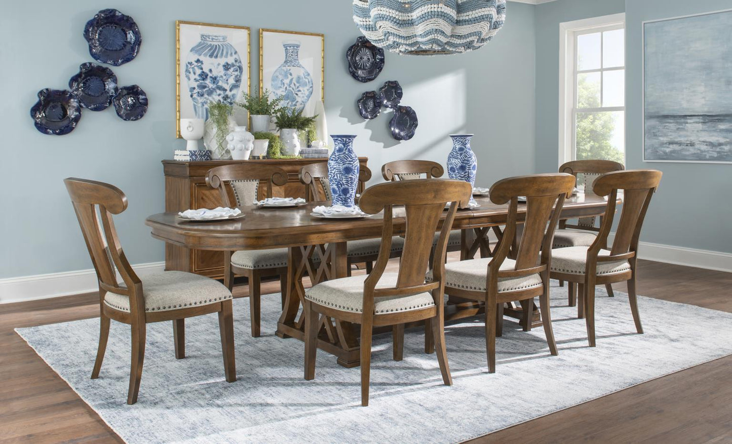 Echelon - Trestle Dining Table - Heritage Walnut