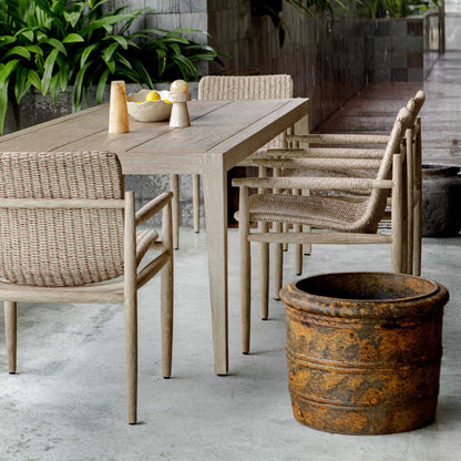 Weathered Relic - Rustic Outdoor Planter - Black / Brown