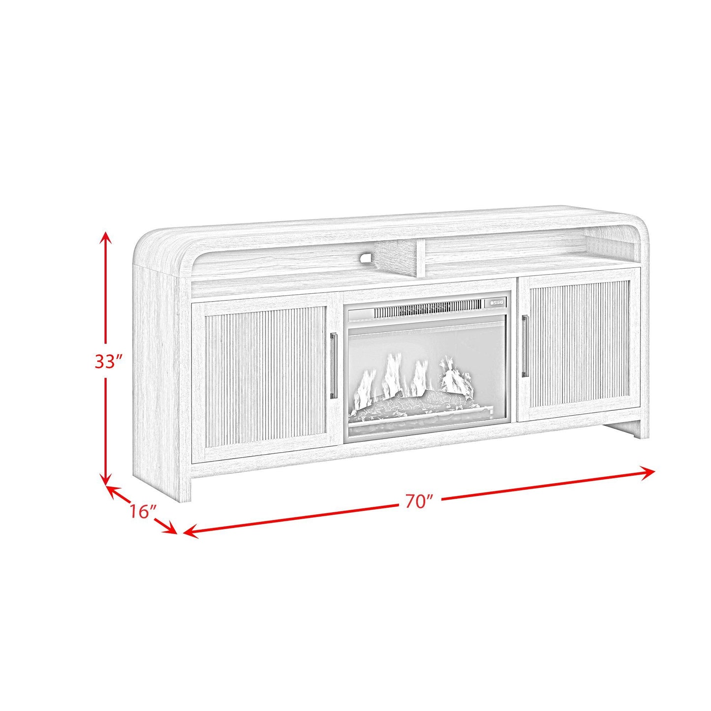 Ridgemont - 4 Piece Entertainment Unit With 70" TV Console