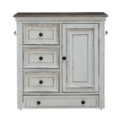 Magnolia Manor - Pet Feeder Cabinet - Antique White