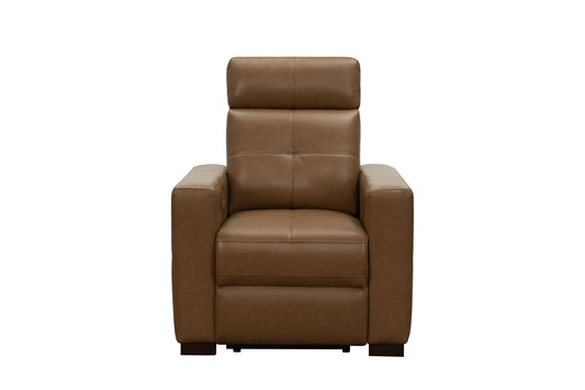 Cara - Power Recliner With Power Headrest And Power Lumbar - Light Brown